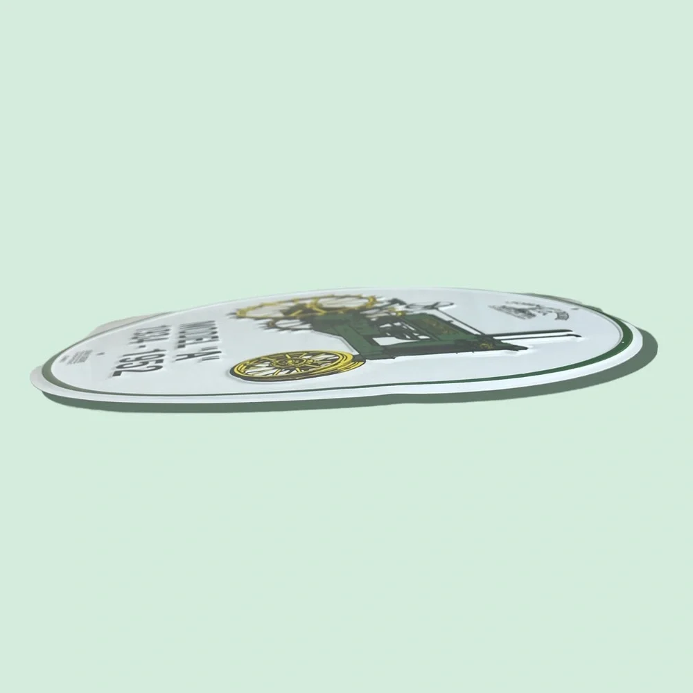 Vintage John Deere Licensed Product Model A Round Metal Sign Wall Decor